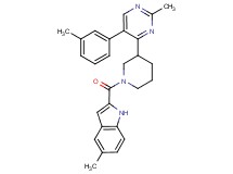 5-methyl-2-({3-[2-methyl-5-(3-methylphenyl)-4-pyrimidinyl]-1-piperidinyl}carbonyl)-1H-indole