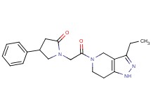1-[2-(3-ethyl-1,4,6,7-tetrahydro-5H-pyrazolo[4,3-c]pyridin-5-yl)-2-oxoethyl]-4-phenylpyrrolidin-2-one