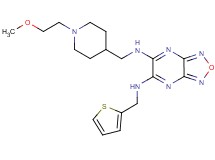 N-{[1-(2-methoxyethyl)-4-piperidinyl]methyl}-N'-(2-thienylmethyl)[1,2,5]oxadiazolo[3,4-b]pyrazine-5,6-diamine