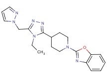 2-{4-[4-ethyl-5-(1H-pyrazol-1-ylmethyl)-4H-1,2,4-triazol-3-yl]piperidin-1-yl}-1,3-benzoxazole
