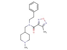 4-methyl-N-[(1-methyl-4-piperidinyl)methyl]-N-(2-phenylethyl)-1,2,5-oxadiazole-3-carboxamide