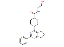 N-(2-hydroxyethyl)-1-(2-phenyl-6,7-dihydro-5H-cyclopenta[d]pyrimidin-4-yl)piperidine-4-carboxamide
