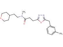 N-methyl-3-[5-(3-methylbenzyl)-1,3,4-oxadiazol-2-yl]-N-[2-(tetrahydro-2H-pyran-4-yl)ethyl]propanamide