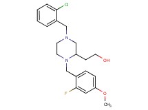 2-[4-(2-chlorobenzyl)-1-(2-fluoro-4-methoxybenzyl)-2-piperazinyl]ethanol