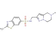 2-methyl-N-(4,5,6,7-tetrahydropyrazolo[1,5-a]pyrazin-2-ylmethyl)-1,3-benzothiazole-6-sulfonamide hydrochloride