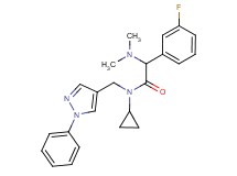 N-cyclopropyl-2-(dimethylamino)-2-(3-fluorophenyl)-N-[(1-phenyl-1H-pyrazol-4-yl)methyl]acetamide