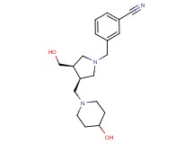 3-({(3R*,4R*)-3-(hydroxymethyl)-4-[(4-hydroxypiperidin-1-yl)methyl]pyrrolidin-1-yl}methyl)benzonitrile