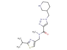 N-[(2-isopropyl-1,3-thiazol-4-yl)methyl]-N-methyl-1-(piperidin-3-ylmethyl)-1H-1,2,3-triazole-4-carboxamide