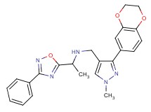 N-{[3-(2,3-dihydro-1,4-benzodioxin-6-yl)-1-methyl-1H-pyrazol-4-yl]methyl}-1-(3-phenyl-1,2,4-oxadiazol-5-yl)ethanamine