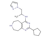 2-cyclopentyl-N-[1-methyl-2-(1H-pyrazol-1-yl)ethyl]-6,7,8,9-tetrahydro-5H-pyrimido[4,5-d]azepin-4-amine dihydrochloride
