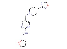 5-{[4-(1,2,4-oxadiazol-3-yl)piperidin-1-yl]methyl}-N-(tetrahydrofuran-2-ylmethyl)pyrimidin-2-amine