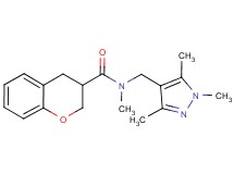 N-methyl-N-[(1,3,5-trimethyl-1H-pyrazol-4-yl)methyl]chromane-3-carboxamide