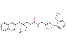 N-{[1-(2-methoxyphenyl)-1H-pyrazol-4-yl]methyl}-3-[2-(2-naphthylmethyl)-5-oxo-2-pyrrolidinyl]propanamide