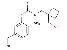 N'-[3-(aminomethyl)phenyl]-N-{[1-(hydroxymethyl)cyclobutyl]methyl}-N-methylurea hydrochloride
