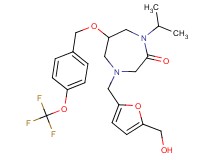 4-{[5-(hydroxymethyl)-2-furyl]methyl}-1-isopropyl-6-{[4-(trifluoromethoxy)benzyl]oxy}-1,4-diazepan-2-one
