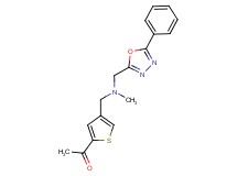 1-[4-({methyl[(5-phenyl-1,3,4-oxadiazol-2-yl)methyl]amino}methyl)-2-thienyl]ethanone