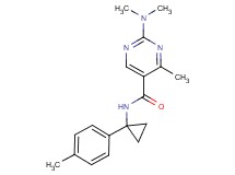 2-(dimethylamino)-4-methyl-N-[1-(4-methylphenyl)cyclopropyl]pyrimidine-5-carboxamide