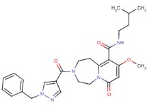 3-[(1-benzyl-1H-pyrazol-4-yl)carbonyl]-9-methoxy-N-(3-methylbutyl)-7-oxo-1,2,3,4,5,7-hexahydropyrido[1,2-d][1,4]diazepine-10-carboxamide