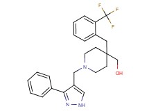 {1-[(3-phenyl-1H-pyrazol-4-yl)methyl]-4-[2-(trifluoromethyl)benzyl]-4-piperidinyl}methanol