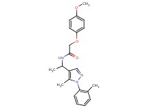 2-(4-methoxyphenoxy)-N-{1-[5-methyl-1-(2-methylphenyl)-1H-pyrazol-4-yl]ethyl}acetamide