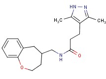 3-(3,5-dimethyl-1H-pyrazol-4-yl)-N-(2,3,4,5-tetrahydro-1-benzoxepin-4-ylmethyl)propanamide