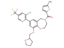 7-[3-chloro-5-(trifluoromethyl)-2-pyridinyl]-4-[(5-methyl-2-thienyl)carbonyl]-9-(tetrahydro-2-furanylmethoxy)-2,3,4,5-tetrahydro-1,4-benzoxazepine
