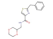 2-benzyl-N-(1,4-dioxan-2-ylmethyl)-1,3-thiazole-4-carboxamide
