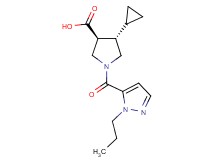 (3S*,4S*)-4-cyclopropyl-1-[(1-propyl-1H-pyrazol-5-yl)carbonyl]-3-pyrrolidinecarboxylic acid