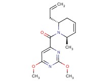 4-{[(2R*,6R*)-2-allyl-6-methyl-3,6-dihydropyridin-1(2H)-yl]carbonyl}-2,6-dimethoxypyrimidine