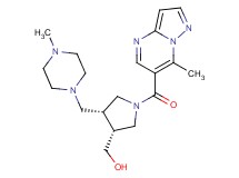 {(3R*,4R*)-4-[(4-methylpiperazin-1-yl)methyl]-1-[(7-methylpyrazolo[1,5-a]pyrimidin-6-yl)carbonyl]pyrrolidin-3-yl}methanol