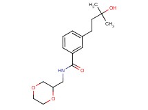 N-(1,4-dioxan-2-ylmethyl)-3-(3-hydroxy-3-methylbutyl)benzamide