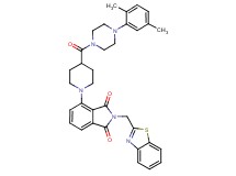 2-(1,3-benzothiazol-2-ylmethyl)-4-(4-{[4-(2,5-dimethylphenyl)-1-piperazinyl]carbonyl}-1-piperidinyl)-1H-isoindole-1,3(2H)-dione