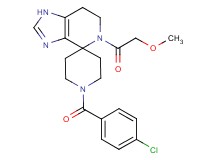 1'-(4-chlorobenzoyl)-5-(methoxyacetyl)-1,5,6,7-tetrahydrospiro[imidazo[4,5-c]pyridine-4,4'-piperidine]