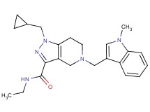 1-(cyclopropylmethyl)-N-ethyl-5-[(1-methyl-1H-indol-3-yl)methyl]-4,5,6,7-tetrahydro-1H-pyrazolo[4,3-c]pyridine-3-carboxamide