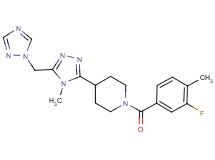 1-(3-fluoro-4-methylbenzoyl)-4-[4-methyl-5-(1H-1,2,4-triazol-1-ylmethyl)-4H-1,2,4-triazol-3-yl]piperidine