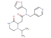 N-(2-furylmethyl)-2-(1-isopropyl-3-oxo-2-piperazinyl)-N-(4-pyridinylmethyl)acetamide