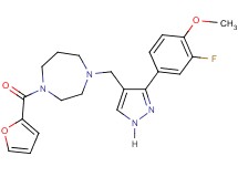 1-{[3-(3-fluoro-4-methoxyphenyl)-1H-pyrazol-4-yl]methyl}-4-(2-furoyl)-1,4-diazepane