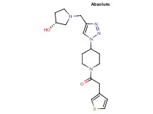 (3R)-1-({1-[1-(3-thienylacetyl)piperidin-4-yl]-1H-1,2,3-triazol-4-yl}methyl)pyrrolidin-3-ol