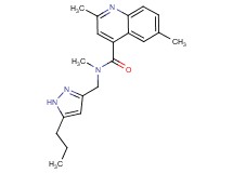 N,2,6-trimethyl-N-[(5-propyl-1H-pyrazol-3-yl)methyl]-4-quinolinecarboxamide