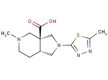 (3aS*,7aR*)-5-methyl-2-(5-methyl-1,3,4-thiadiazol-2-yl)octahydro-3aH-pyrrolo[3,4-c]pyridine-3a-carboxylic acid