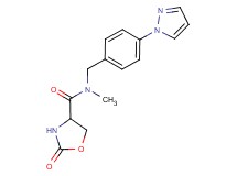 N-methyl-2-oxo-N-[4-(1H-pyrazol-1-yl)benzyl]-1,3-oxazolidine-4-carboxamide