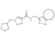 N-(1,4,5,6,7,8-hexahydrocyclohepta[c]pyrazol-3-ylmethyl)-1-(tetrahydro-2-furanylmethyl)-1H-1,2,3-triazole-4-carboxamide