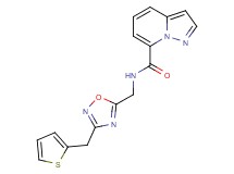 N-{[3-(2-thienylmethyl)-1,2,4-oxadiazol-5-yl]methyl}pyrazolo[1,5-a]pyridine-7-carboxamide