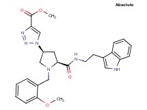 methyl 1-[(3S,5S)-5-({[2-(1H-indol-3-yl)ethyl]amino}carbonyl)-1-(2-methoxybenzyl)-3-pyrrolidinyl]-1H-1,2,3-triazole-4-carboxylate