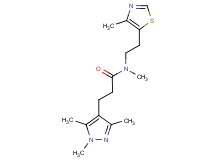 N-methyl-N-[2-(4-methyl-1,3-thiazol-5-yl)ethyl]-3-(1,3,5-trimethyl-1H-pyrazol-4-yl)propanamide
