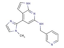 4-(1-methyl-1H-imidazol-2-yl)-N-(pyridin-3-ylmethyl)-1H-pyrrolo[2,3-b]pyridin-6-amine