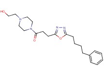 2-(4-{3-[5-(4-phenylbutyl)-1,3,4-oxadiazol-2-yl]propanoyl}-1-piperazinyl)ethanol