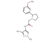 N-(1,3-dimethyl-1H-pyrazol-4-yl)-2-[2-(3-methoxyphenyl)-1-pyrrolidinyl]acetamide
