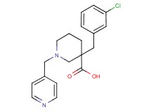 3-(3-chlorobenzyl)-1-(pyridin-4-ylmethyl)piperidine-3-carboxylic acid