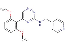 5-(2,6-dimethoxyphenyl)-N-(4-pyridinylmethyl)-1,2,4-triazin-3-amine